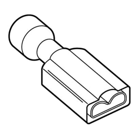 Panduit Female Disconnect, Nylon, 22-18AWG, PK50 DNF18250FIBX-L